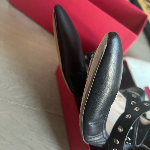 Valentino Love Latch grommet flats Leather - Eyelet Trim Ballet Flats - Picture 10 of 13